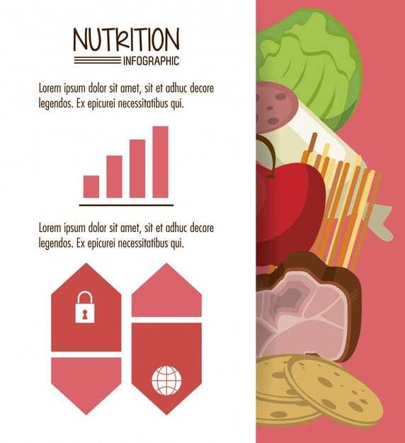 An infographic showing the recommended daily intake of macronutrients (proteins, carbs, and fats) according to the 2025 USDA guidelines, with visual representations of food sources for each.