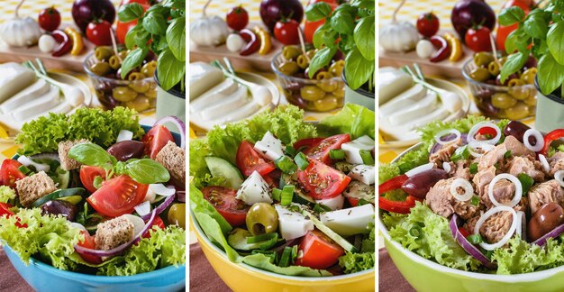 A split image comparing the Mediterranean diet and the Western diet. On one side, display a colorful array of fruits, vegetables, whole grains, and lean proteins. On the other side, showcase processed foods, fast food, and sugary drinks, highlighting the stark contrast between the two dietary patterns.