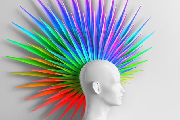 A visual representation of a brain split down the middle, one side colorful and vibrant, the other side muted and gray, symbolizing the impact of trauma on the brain's function and emotional regulation.