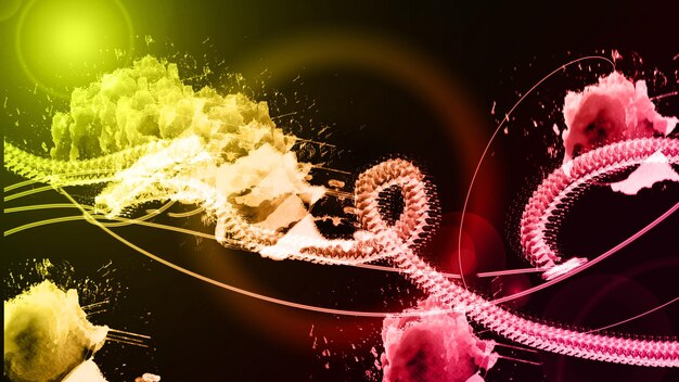 A digital rendering of a CRISPR protein complex targeting and editing a gene sequence related to cystic fibrosis, symbolizing the potential of CRISPR to treat genetic disorders.