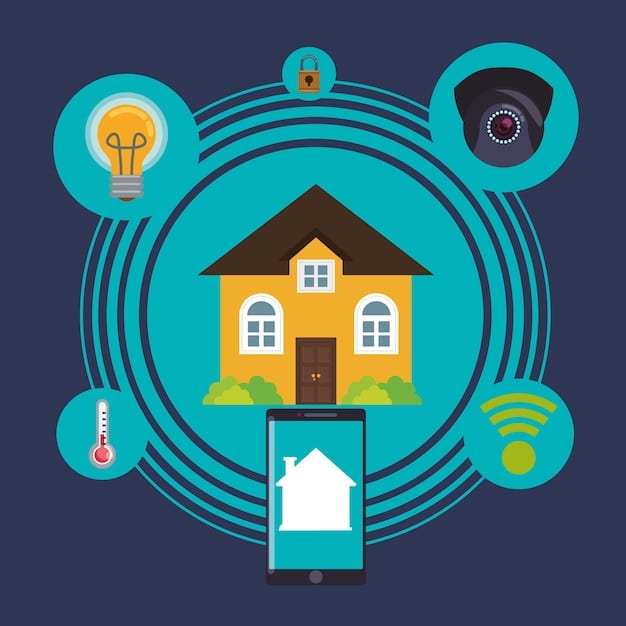 A graphic illustrating the different sources of wireless radiation in a modern home, including cell phones, laptops, Wi-Fi routers, and smart devices. The image should clearly identify each source and visually represent the concept of electromagnetic waves emanating from them.