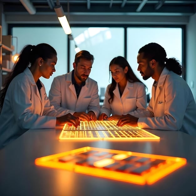 A group of scientists and engineers working collaboratively in a control room overlooking a fusion reactor experiment. The image conveys a sense of teamwork and innovation.