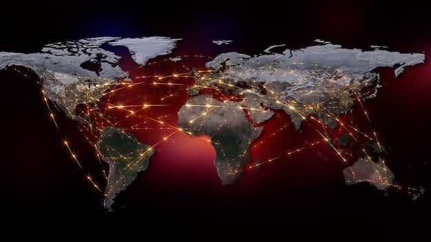 A world map highlighting potential geopolitical hotspots and their impact on major trade routes, illustrating the risk of disruptions to the global supply chain.