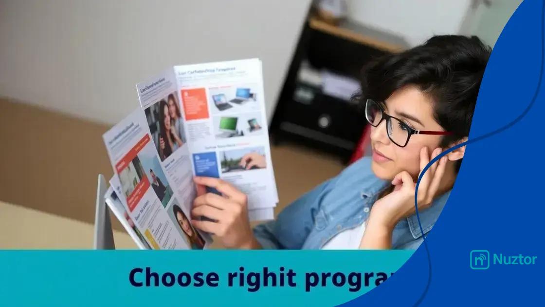 How to choose the right program