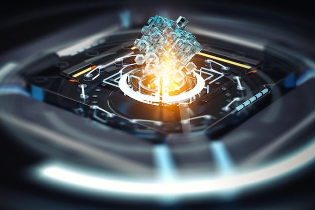 A visualization of a quantum algorithm optimizing the operations of a smart factory, highlighting reduced energy consumption and increased efficiency.