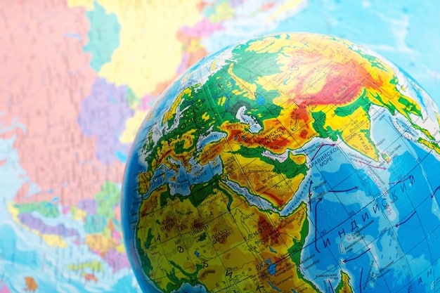 A world map highlighting areas with high geopolitical instability and its potential impact on global supply chains. Visual indicators show regions prone to trade wars, sanctions, and political unrest, with arrows indicating the flow of goods and their disruption points.