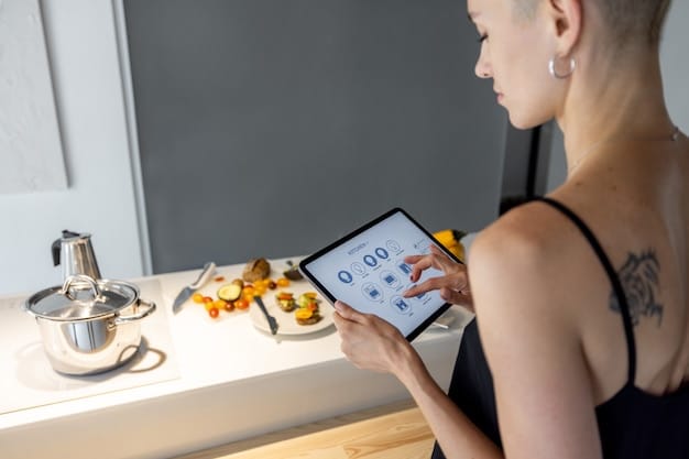 A person looking at a digital watch, timing their eating window for intermittent fasting. The setting is a modern kitchen, emphasizing the lifestyle aspect of IF.